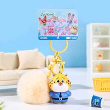 Miniso 迪士尼疯狂动物城朱迪/尼克系列钥匙扣，款式随机发货，非常适合装饰包包和钥匙，是理想的可爱礼物（1个随机发货） - 彩色 - 查看 4