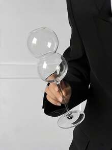 1pc Minimalist Round Ball Design Stemware, Elegant Glass Cup Suitable For Birthday Party, Group Gathering, Can Be Used As Milk Cup And Juice Cup - Multicolor - View 7