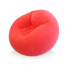45x45x28 Inflatable Beanless Bean Bag Chair Lounge Sofa - Red - 紅色 - 查看 1