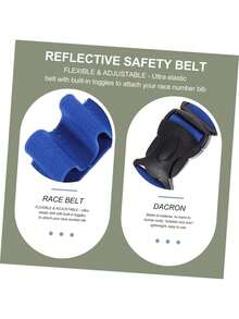 EstiloTendenciaCinturóN De NúMeros De Carrera Con 6 Bucles De Gel, 2 Pcs CinturóN De Carreras De TriatlóN, CinturóN EláStico Para Correr Con Tiras Reflectantes, Ajustable, Para TriatlóN, MaratóN (Negro)Calidad PremiumVersióN Mejorada - Negro - Ver 12