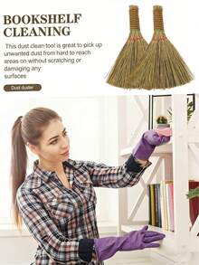 1PC This Portable Desktop Broom Is Compact And Features A Short Handle, Making It Ideal For Cleaning Narrow Spaces Such As Keyboard Keys, Desktop Crevices, And Corners Of Electronic Devices. It's Perfect For Desks And Home Workstations, Easily Keeping Small Spaces Clean And Dust-Free. Suitable For Cleaning Desktops, Sofas, Cabinets, And Other Household Items. - Multicolor - View 5