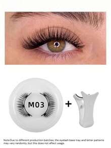 1/2 Pairs Magnetic Eyelashes Set, Comes With Professional Tweezers, Reusable, No Glue Needed, Creates Natural, Fluffy & Voluminous Lash Effect, Lightweight & Comfortable, Ideal For Makeup Travel, Parties, Festivals, Dance Performances, Sparkling Lashes, Magnetic Lashes And More. - 彩色 - 查看 14