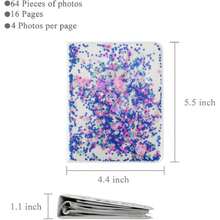 Mini Photo Album, 64 Pockets Shell Album For Fujifilm  Mini 7s 8 8 9 25 26 50s 70 90 Film,  Camera 3-Inch Film ( Pcs Blue Shell),37180677 - Màu xanh lam - Xem 2