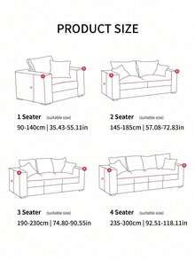 1pc Skirt Style Stretch Sofa Cover, Soft & Comfortable, Printed Stretch Furniture Protector, Multiple Sizes Available - Black - View 5
