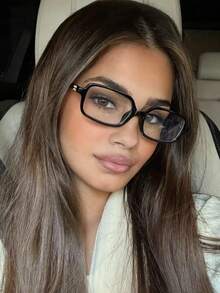 女士个性化街头摄影透明眼镜，学生学习眼镜配件，轻便女士眼镜配件，返校季和情人节礼物 - 豆花框 - 查看 7