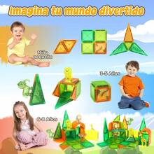Kids Magnetic Building Block ToysGenérico 48 Piezas Bloques Magneticos para Niños Imanes para Niños Tema de Animales Juguetes Magnéticos Educativo y Regalos de Navidad para Niños y Niñas de 3-6 Años - 48Piezas - Ver 5
