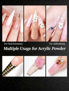 Bộ 6 bột acrylic, màu hồng nude và trắng bóng cao cấp, dùng để tự làm móng nghệ thuật, 6 màu acrylic tạo hình móng 3D, nối móng kiểu Pháp và khắc móng, bộ dụng cụ làm móng acrylic 3D chuyên nghiệp, quà tặng móng tay. - Nhiều màu - Xem 5