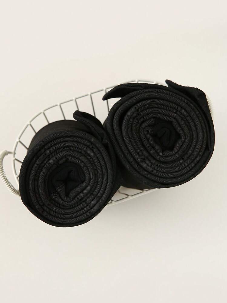 1/2 piezas Medias térmicas forradas para niñas, medias transparentes negras cálidas y cómodas, leggings térmicos gruesos, medias de estribo suaves y casuales, adecuadas para volver a la escuela, uso diario, esquí al aire libre, práctica de baile, fiesta de cumpleaños, regalo de vacaciones - Negro - Añade 11