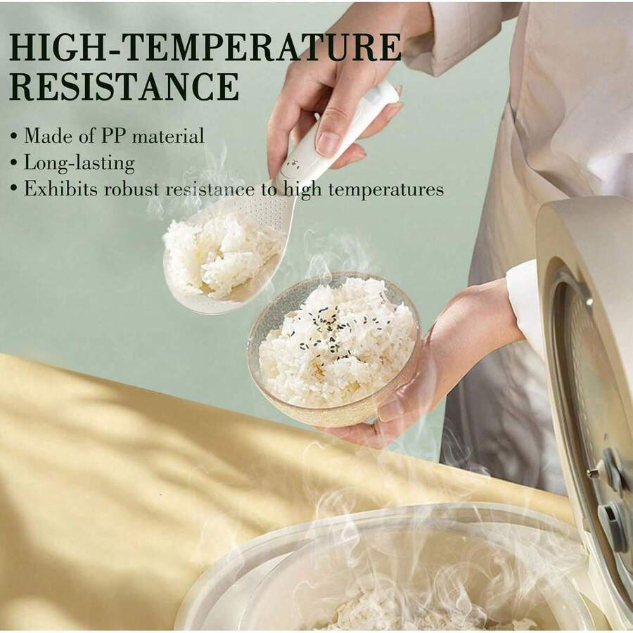 2 PCS Rice Scooper Professional Rice Spoon Rice Spatula Standing Rice Spoon With Suction Cup Non-Stick Rice Scooper For Kitchen - Multicolor - View 1