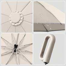 1PC Folding Umbrella, Waterproof Portable Travel Umbrella, 2-In-1 Women's Sunshade & Rainproof Umbrella, Super Lightweight Compact 6-Fold Umbrella, Mini Travel Umbrella, Dual Use Portable Umbrella,Solid Color Sunny Umbrella, Semi-Automatic Folding Umbrella, Portable Travel Umbrella, Sunshade Umbrella, With Buckle, Reinforced Design, Suitable For Business And Travel Personnel, Holiday Gift - Nhiều màu - Xem 4