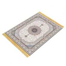 1pc Shallow Brown Geometric Floral Prayer Mat, Artistic Prayer Rug, Creative Prayer Pad, Easy To Clean - Multicolor - View 4