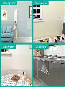 Heat-Resistant Smooth PVC Wall Sticker - Classic Washable Self-Adhesive Kitchen Tile Sticker, Transparent Furniture Protection Film | Plastic Scratch-Resistant Film, Suitable For Sofas And Walls, Cat Scratch Board Alternative, Backsplash, Cabinets, Stove Countertops, Range Hood | Reusable, Electrostatic Adsorption, Easy To Install, Oil-Resistant Waterproof Wall Sticker - Multicolor - View 8