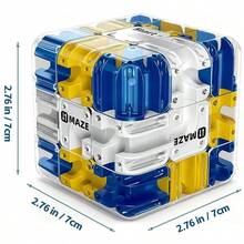 3D Rolling Ball Maze Cube, 2026 New Large Labyrinth 3D Puzzle Maze Cube, Engaging Brain Teaser Toy For Stress Relief, Improve Logical Thinking(Blue) - 藍色 - 查看 2