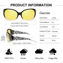 Women's Night Driving Glasses, Wraparound Design, Polarized Yellow Lenses - Multicolor - View 5