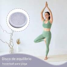 34CM Cojín de Equilibrio Discos de Equilibrio Disco de Equilibrio Estable Inflable Multifuncional para Yoga para Fitness Gris - gris - Ver 6