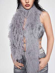 1 Peça Lenço Grosso e Quente de Cor Sólida para Mulheres, Lenço Grosso Personalizado de Alta Qualidade com Vibração Chique de Palco, Acessório Versátil de Cosplay Y2K