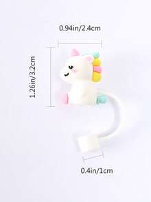 1pc Cup Accessories Set: Customized Straw Lid, Straw Sleeve, 10mm Straw Plug - Multicolor - View 3