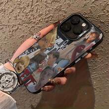 Funda de teléfono de Halloween, estilo vampiro Halloween, una funda gruesa y a prueba de golpes con estampado de calavera de moda, compatible con iPhone y series , resistente al agua, a las caídas y a los arañazos, apta para iPhone 11/12/13/14/15/16/17 Pro Max - Negro - Ver 4