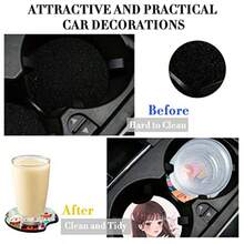 NEOACT 100 PCS Sublimation Blank Car Coasters 2.75 in Circular Opening Blank Sublimation Coasters for Thermal Sublimation DIY Crafts Car Coasters. - 100 unidades - Ver 4