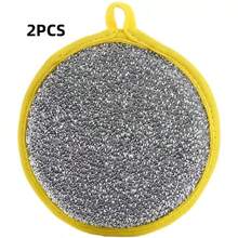 双面海绵清洁刷，厨房清洁垫，适用于锅碗瓢盆、不粘锅具等清洁工具，可用于洗碗和擦拭桌面，可重复使用。 - 彩色 - 查看 8