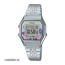 CASIO LA680WA Series Digital Watch, Stainless Steel Band Square Dial With LED Light, 5-Year Battery, 30M Water Resistant Unisex Wristwatch For Daily/Commute - one-size - View 12