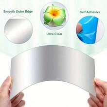 10/20 hojas por paquete, pegatinas de espejo acrílico, espejos decorativos de plástico autoadhesivos, adecuados para educación escolar, decoración de paredes del hogar, armarios y gabinetes de almacenamiento. Bandejas de espejo rectangulares, ideales para decoraciones de mesa central y suministros para bodas - Multicolor - Ver 6