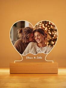 Đèn ngủ LED ghép ảnh theo yêu cầu, Đèn ngủ ảnh và chữ in trên acrylic cá nhân hóa, Đèn ảnh tùy chỉnh, Đèn LED ghép ảnh cá nhân hóa, Khung ảnh đôi, Quà tặng ghép ảnh cá nhân hóa, Đèn ngủ phòng ngủ, Quà sinh nhật, Quà tặng cặp đôi, Quà cưới độc đáo, Quà kỷ niệm, Quà tặng cho vợ/bạn gái/người yêu, Trang trí nhà cửa phòng khách - Khe cắm không xuyên suốt hình dạng bất thường - Hình ảnh hình trái tim YL - Xem 7