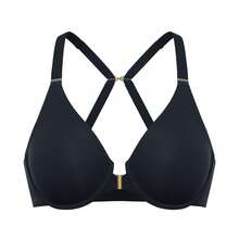 DELIMIRA Women's Inbarely Plus Front Closure Bras Racerback Full Coverage Plus Size Unlined Underwire Bra - Beige - View 3