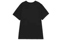 Nike Camiseta retro de cuello redondo de manga corta, suelta y transpirable, con estampado de logotipo de la marca Jordan, color negro - Negro - Ver 3