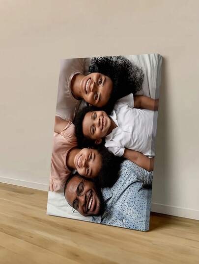 1pc Customized Canvas Wall Art, Personalized Frameless Poster, Cozy Indoor Framed Canvas Painting, Mother's Day Gift, Wedding Memento, Father's Day Gift, Personalized Commemorative Gift, Suitable For Wedding, Birthday Party, Mother's Day, Graduation Season, Father's Day, Room Decor, Customizable Item, Bedroom Decor, Custom Gift, Picture, Photo, Framed Wall Art, Best Friend Gift, Family Gift, Birthday Gift, Gift For Boyfriend, Girlfriend, Family, Lover, Friend