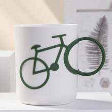 Taza de PP en forma de bicicleta para baño, soporte para cepillo de dientes, taza irrompible y reutilizable, tazas para gárgaras, tazas para enjuague bucal de baño, 1 unidad - Blanco - Ver 9