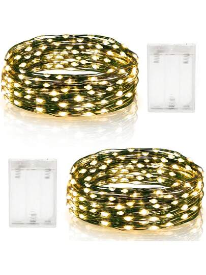 1 Set de 10/20/30/50/100/200 Luces, 1/2/3/5/10/20 Metros de Luces de Cobre Verde Navideñas Luminosas de Colores, Luces de Ambiente Festivo, Luces de Alambre de Cobre Invisibles, Luces Cálidas Nocturnas, Pequeño Regalo Lindo, Regalo Navideño, Luz Decorativa Nocturna para Habitación, Evento de Centro Comercial, Regalo para Novio/Novia, Regalo para Papá/Mamá