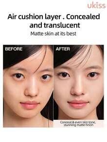 ukiss Bảng phấn tạo khối và bắt sáng 3 trong 1 hai lớp xoay tròn, lớp trên là kem nền dạng cushion, lớp dưới chứa phấn bắt sáng, che khuyết điểm và tạo khối, kiểm soát dầu và lâu trôi, tạo lớp trang điểm lì rạng rỡ, làm đều màu da, cần thiết cho trang điểm hàng ngày, kem nền dạng cushion 11g + phấn tạo khối 2.4g + phấn bắt sáng 1.2g - #F20 Tự nhiên - Xem 4