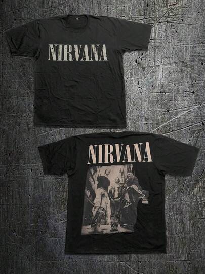 Retro  Band Photo Graphic Men's Crew Neck Short Sleeve T-Shirt - Soft Breathable Cotton, Casual Daily Fan Merch, Mens Grunge Graphic Tee