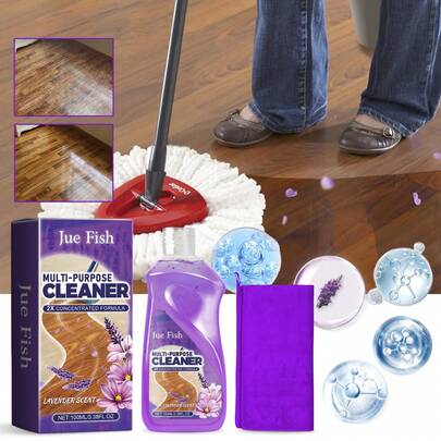Detergente multiuso per pavimenti, sgrassatore e detergente multieffetto per pavimenti, pulizia potente, detergente schiumoso lucidante e profumato alla lavanda. Lascia i pavimenti brillanti ed emana un profumo accattivante. Pulisce e lucida i pavimenti in ceramica e legno, creando una e confortevole rimuovendo lo sporco e lasciando una superficie liscia. Un assistente per la pulizia gioioso adatto a varie occasioni, per pavimenti in ceramica e legno.