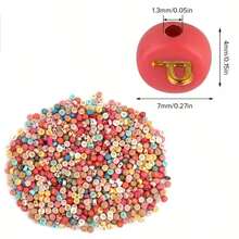 500/1000pcs 4x7mm Round Letter Beads, Colorful Acrylic Beads With Golden Letter Beads, For DIY Jewelry Making Bracelets Necklaces Accessories Birthday Gifts