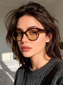 1pc Retro Niche Women's Glasses, Fashionable High-End European And American Eyeglasses