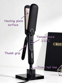 CRASTS One-Click Switch Hair Straightener, Fast Heating Flat Iron & Curling Iron 2-In-1 Quick Styling Hair Tool