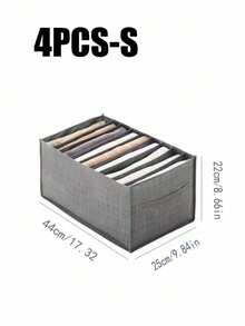 Cutie de depozitare pentru dulap gri cu mai multe compartimente, organizator de sertare pliabil din material nețesut, soluție de depozitare sub pat care economisește spațiu cu mâner ușor de transportat - Gri - Vizualizare 9