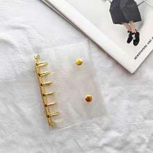 A7 Clear Photo Album,Scrapbooking Organizer,Binder Notebook, Monthly/Dot/Gird/Line Binder Diary,A7 Ring Journal Hand Book - Multicolor - View 11