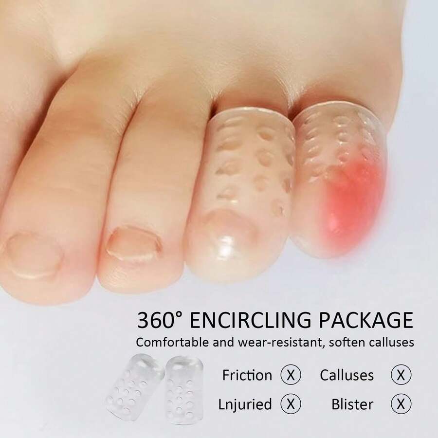 5/10/20 片装凝胶趾套 - 男女通用硅胶趾套，透气防鸡眼和老茧，缓解嵌甲 - 跑步、徒步、日常使用的足部护理必备品，也是馈赠佳品，女士礼物，旅行必备，旅行好物，女士圣诞礼物，礼品，送礼佳品，足部护理