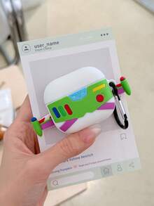 Estuche portátil para auriculares con diseño de avión de dibujos animados, funda protectora creativa de dibujos animados para auriculares Bluetooth de 4ta generación - Multicolor - Ver 7