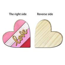1 Stück rustikale Holz-Herzform Tischdekoration mit LOVE Design, geeignet für Zuhause, Büro, Café, Kamin, Wohnzimmer, Geschenk, Valentinstag Dekoration - Verschiedenfarbig - Übersicht 6