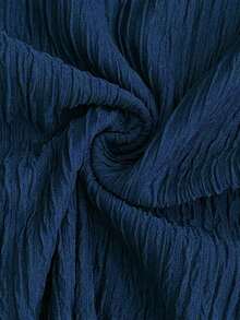 Áo sơ mi nam tay ngắn màu trơn kiểu dáng thường ngày - Màu xanh lam - Xem 6