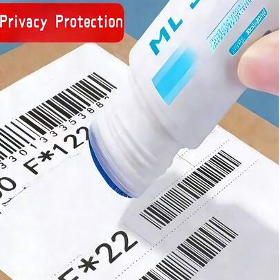 3pcs/1pc Thermal Paper Correction Fluid, Courier Slip Correction Fluid, Thermal Paper Correction Fluid, Effectively Protect Personal Privacy, Cleaning Tool, All-In-One Courier Waybill Privacy Stamp Opener, Suitable For Thermal Paper Erasure (May Not Work Well On Other Papers, Mainly Designed For Courier Thermal Paper Information Erasure), Suitable For Household Cleaning, Good For Protecting Personal Privacy, Random Color And Style