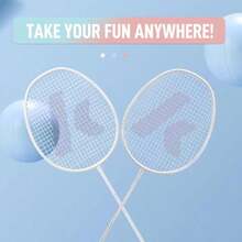 Juego de 2 Raquetas de bádminton Profesional con Eje de Grafito para Entrenamiento Deportes y Entretenimiento - como en la foto - Ver 6