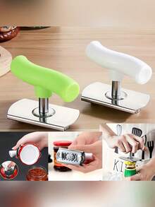 Stainless Steel Twist Cap Can Opener, Multi-Function Rotating Adjustable Bottle/Can Lid Opener, Suitable For Those With Weak Hand Strength And Arthritis, Convenient Kitchen Can Opener, Easy To Use As Bottle Opener/Can Opener/Tin Opener, Kitchen Gadget, Household Essential