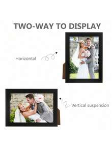2 Packs 4x6 Picture Frames, Black Photo Frames, Suitable For Wall And Tabletop Display, Frames With Clear Display Screen - Black - View 6