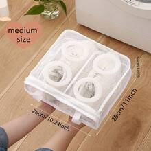 1 st. mångsidig tvättpåse i nät, lämplig för skor, BH:ar och underkläder - anti-deformation, med dragkedja och kan hängas torrt