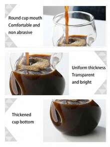 1pc 400ml Coffee Mug, Cocktail Glass, Twisted Glass Cup, Creative Glass Cup, Thumb-Shaped Glass Cup, Drinking Glass - Multicolor - View 7